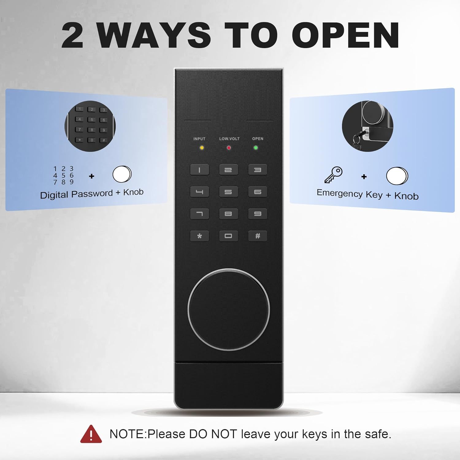 3.0 Cuft Digital Cabinet Safe Box with Hidden Compartment, Heavy Duty Security Home Safes with 6 Solid Bolt for Money Valuable