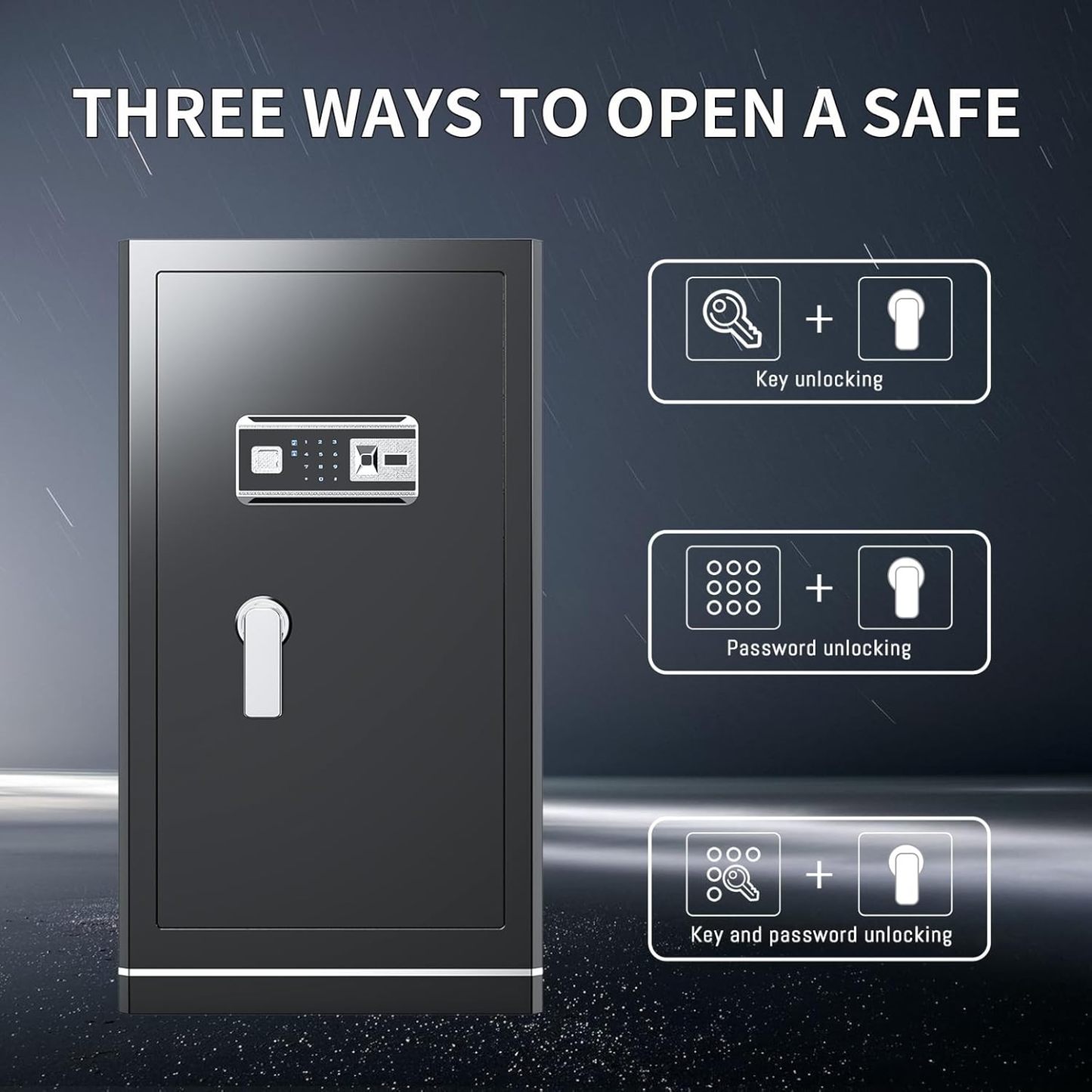 8.1 Cuft Large Home safe,Digital Security Fireproof Safe with Fireproof Waterproof Bag