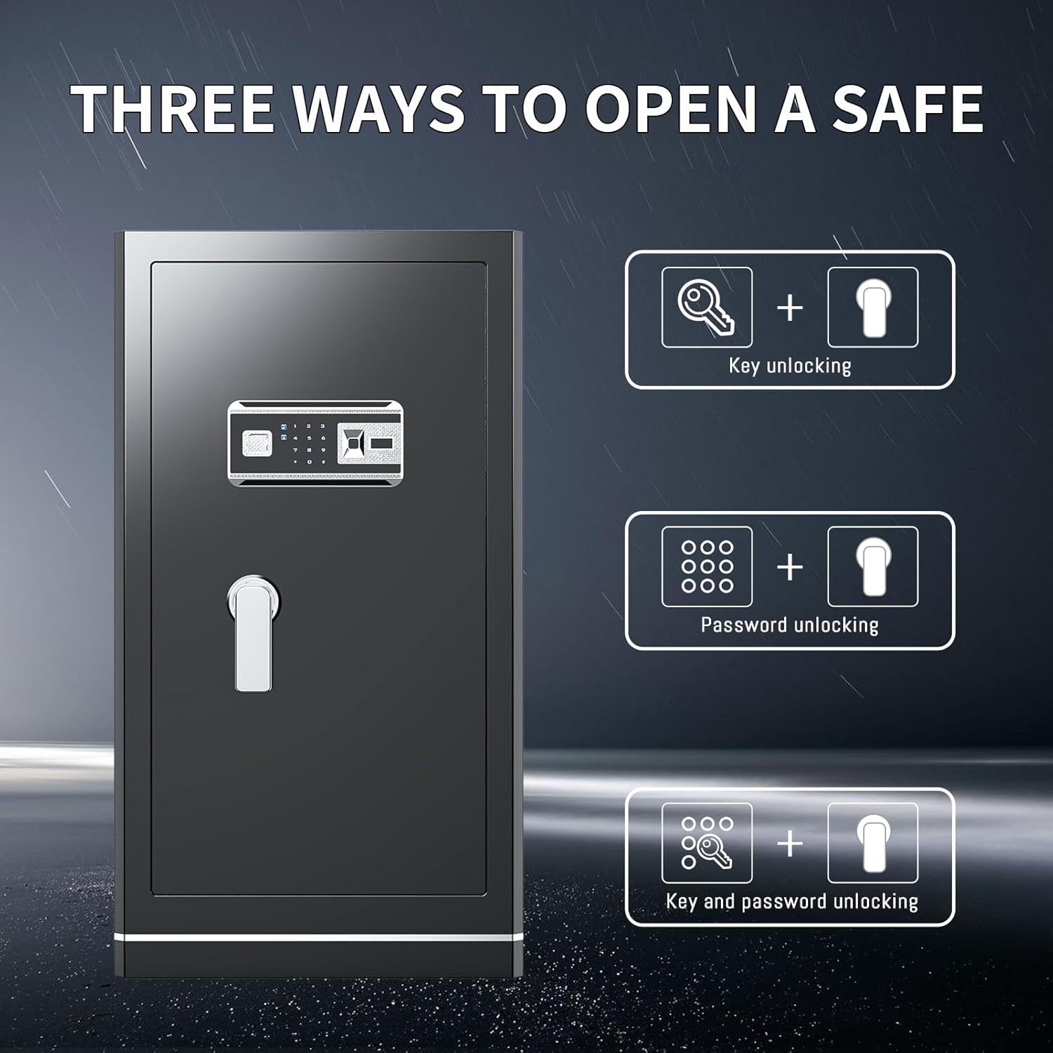 8.1 Cuft Large Home safe,Digital Security Fireproof Safe with Fireproof Waterproof Bag