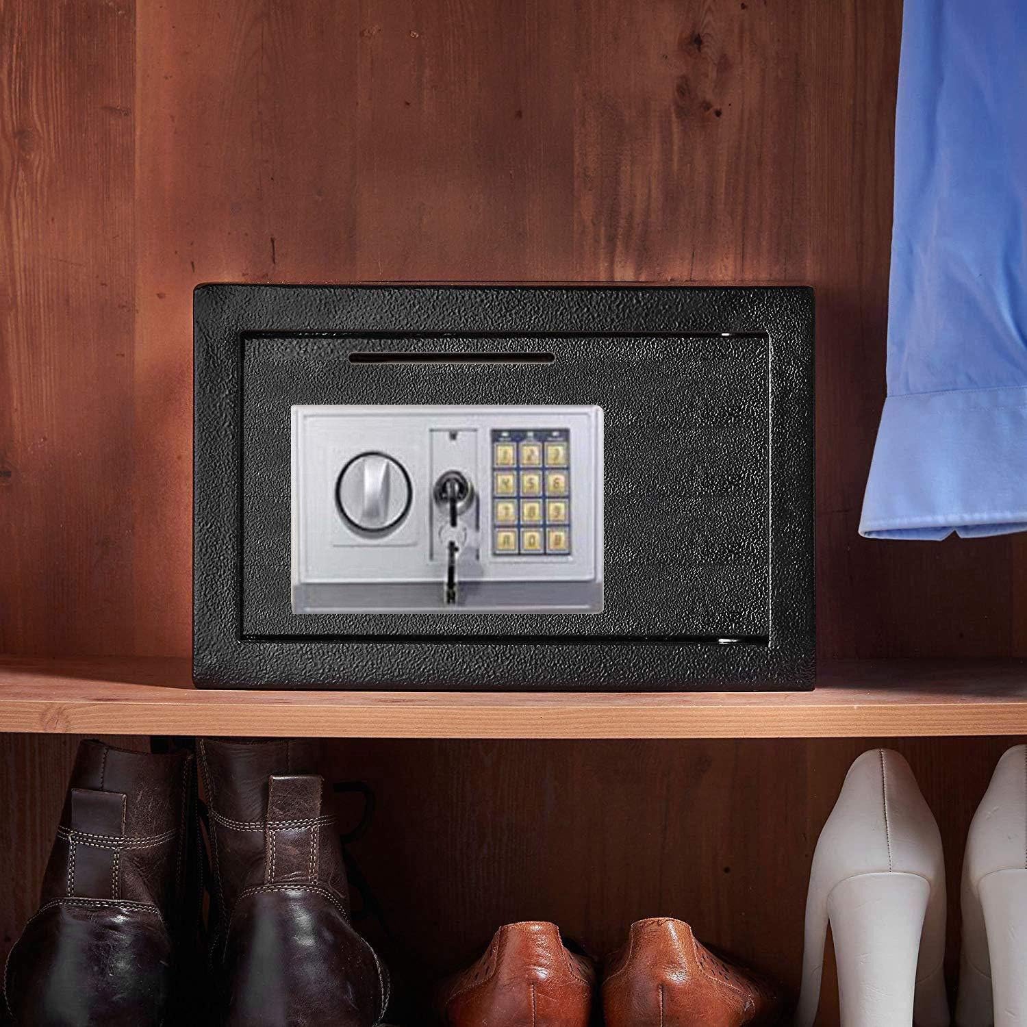 8.5L Home Digital Electronic Box High Steel Lock s Home Office Money Cash Storage Box