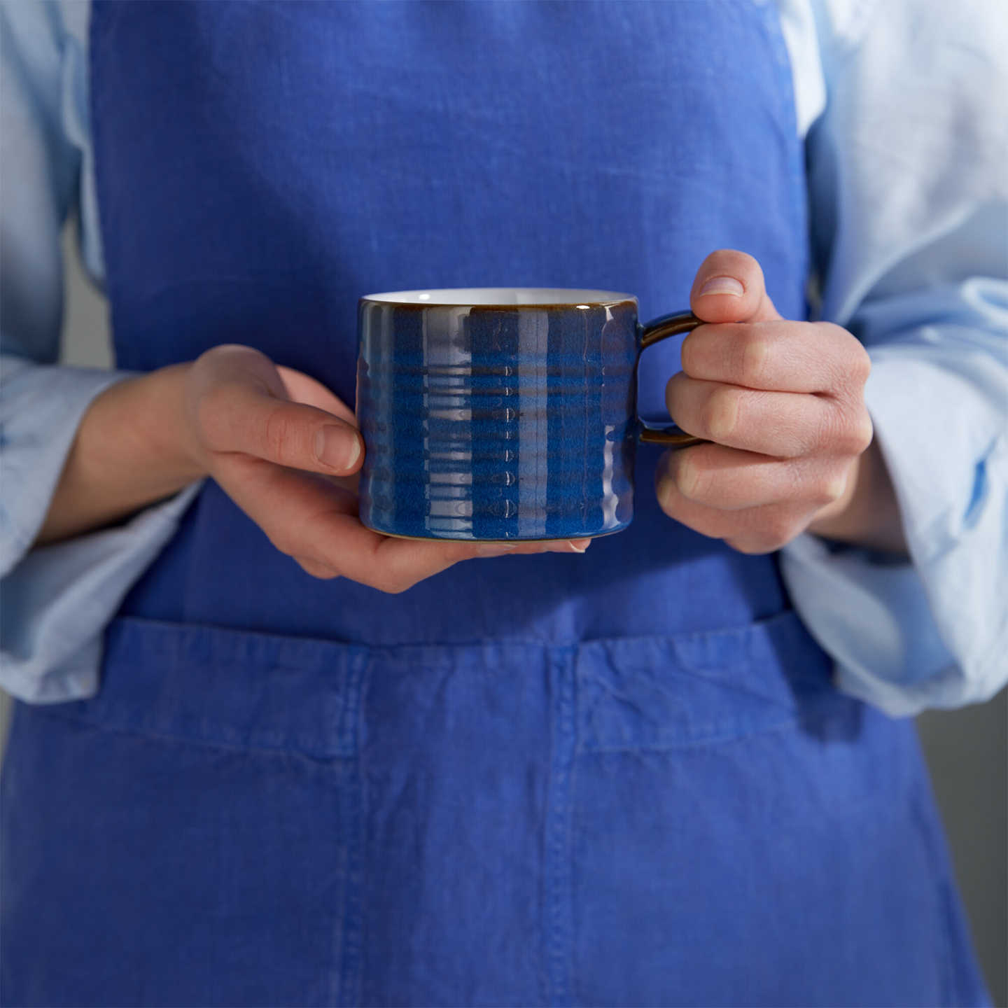 Imperial Blue Small Ridged Mug -