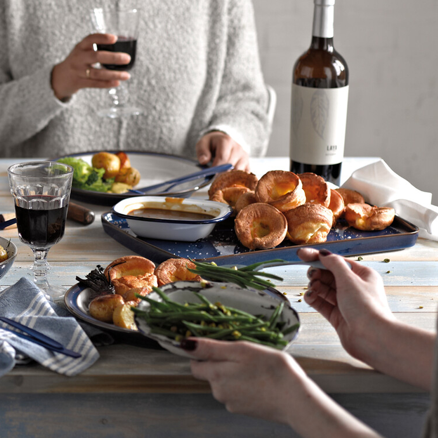 Imperial Blue Large Rectangular Platter - Thumbnail 4