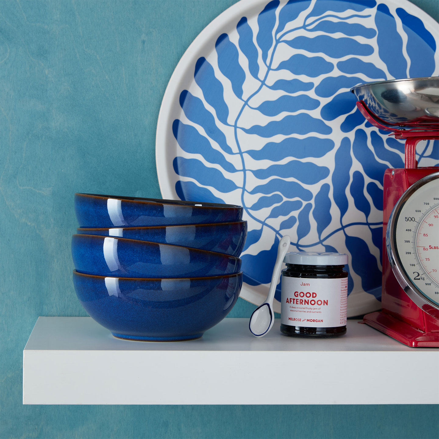 Imperial Blue Coupe Cereal Bowls - Set Of 4