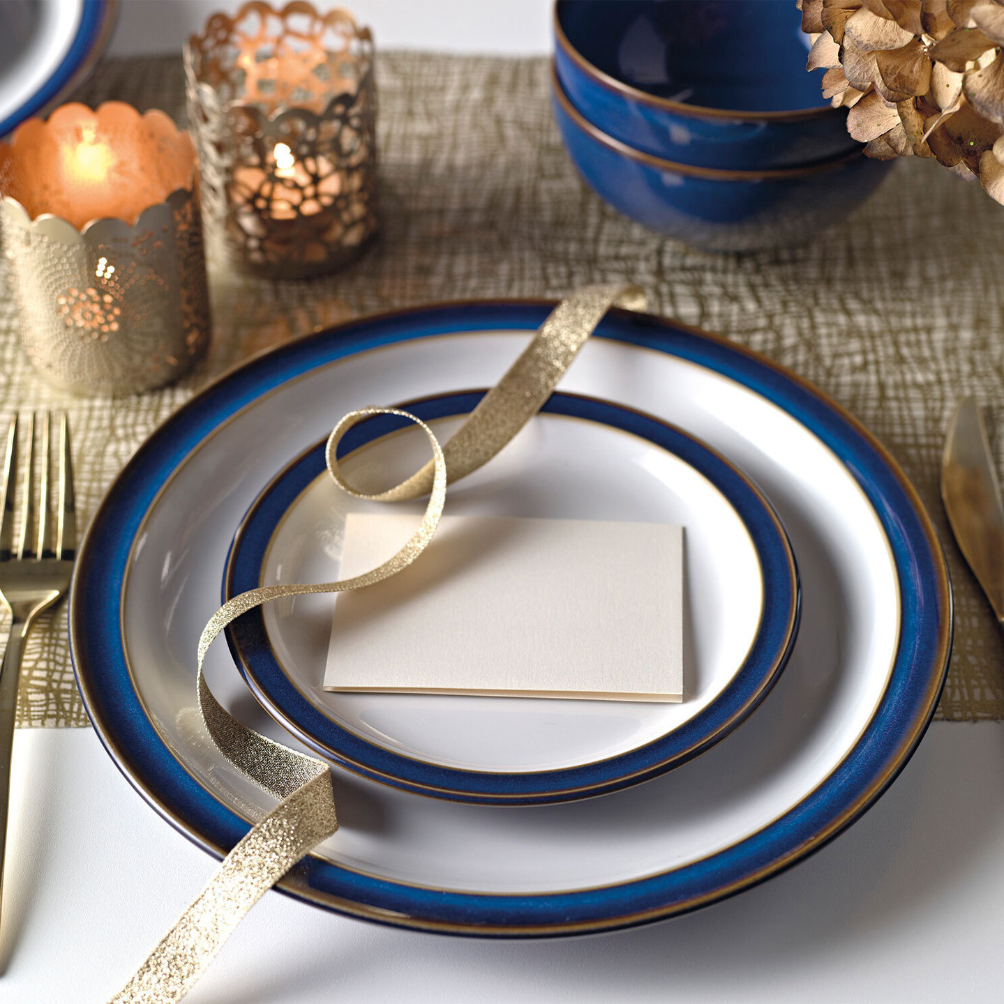 Imperial Blue 4 Piece Dinner Set
