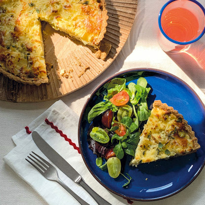 Imperial Blue Coupe Medium Plates - Set Of 4