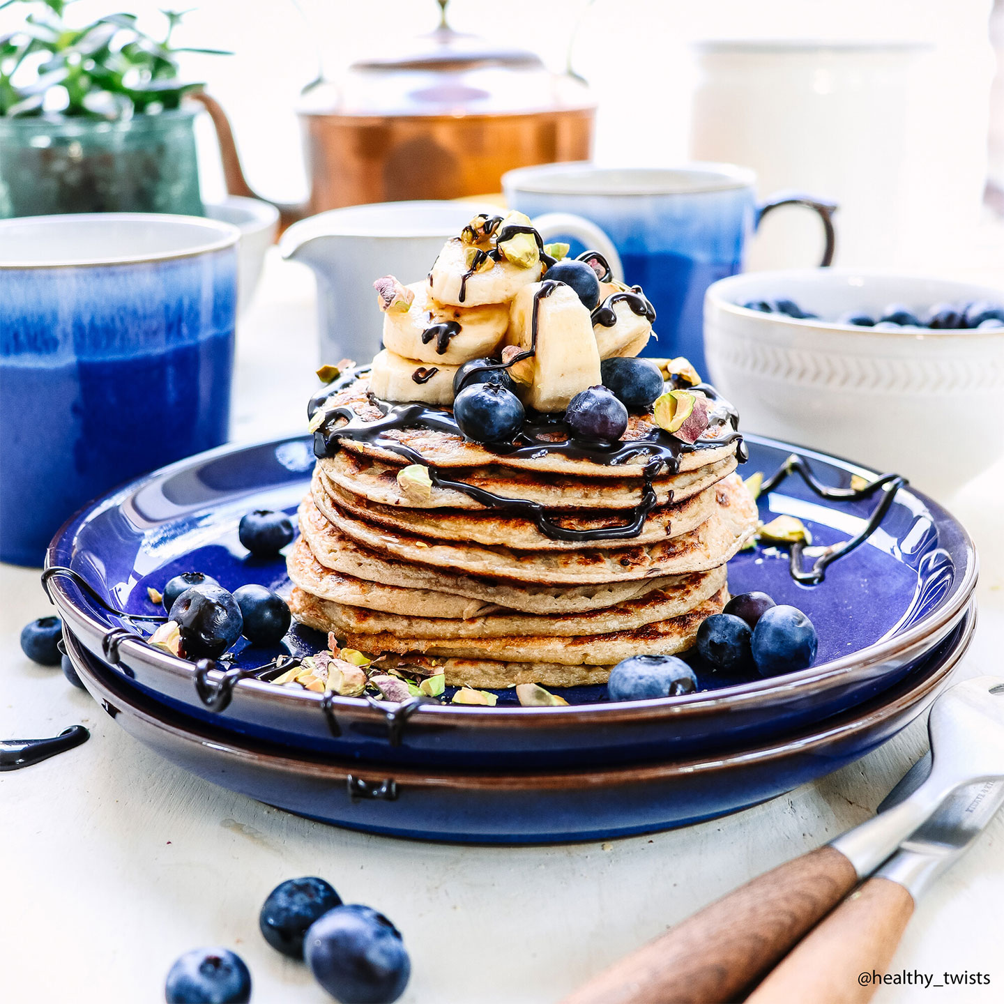 Imperial Blue Coupe Dinner Plates - Set Of 4