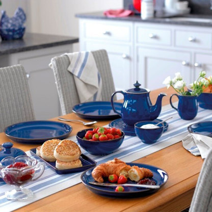 Imperial Blue Coupe Dinner Plates - Set Of 4