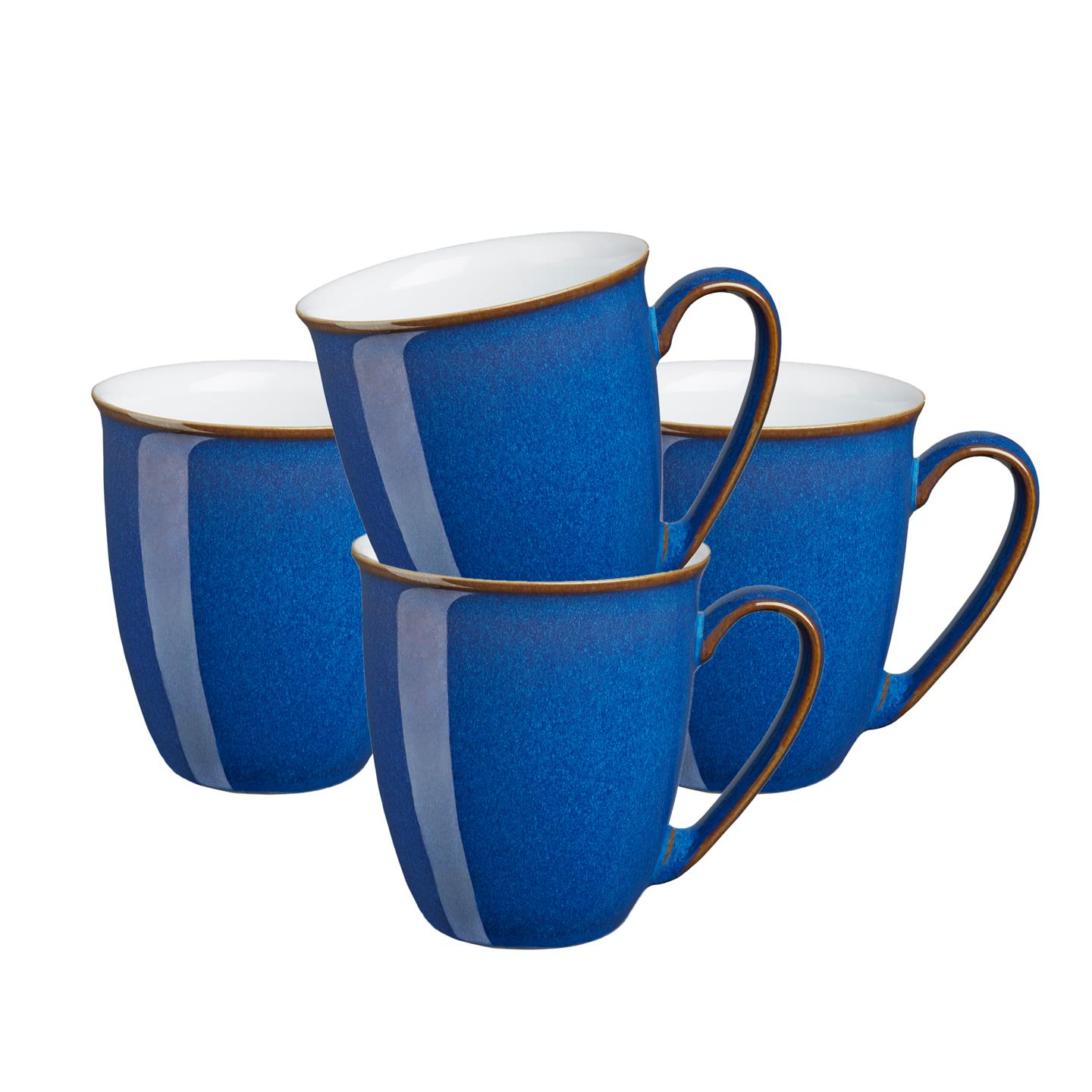 Imperial Blue Coffee Beakers/Mugs - Set Of 4 -