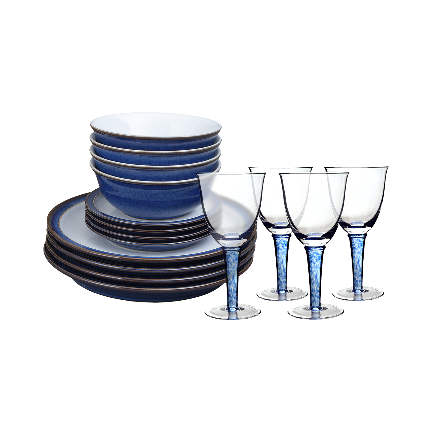 Imperial Blue 16 Piece Entertaining Set – Denby