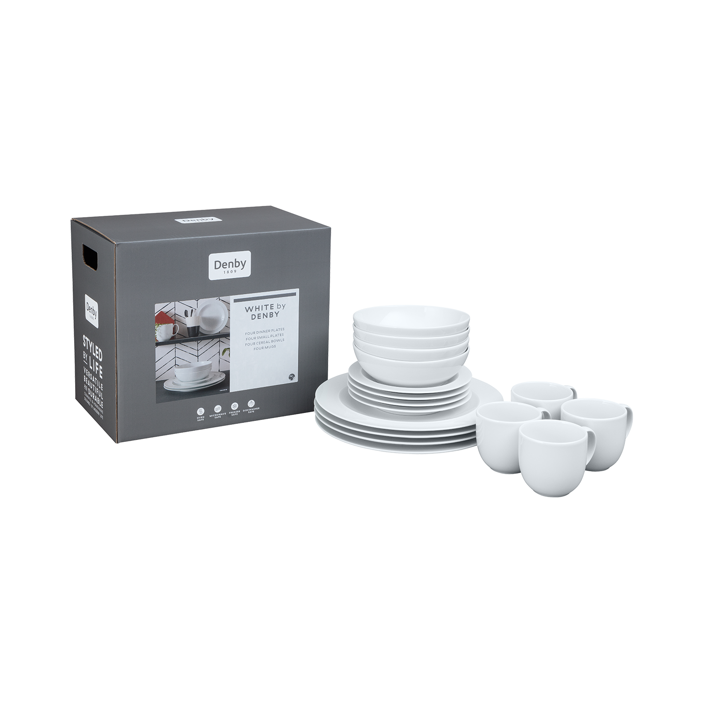 White By Denby 16 Piece Dinner Set