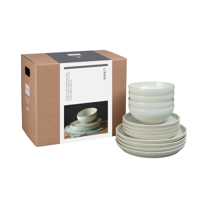 Linen Coupe 12 Piece Dinner Set