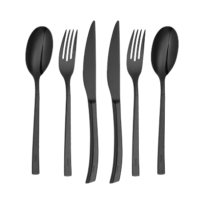 Spice Black 6 Piece Cutlery Set