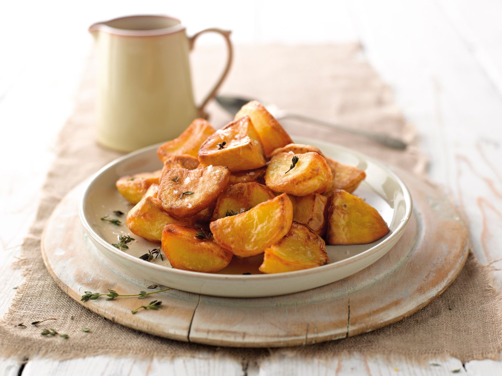 A plate of roast potatoes