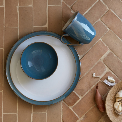 Azure Rimmed Dinner Plate