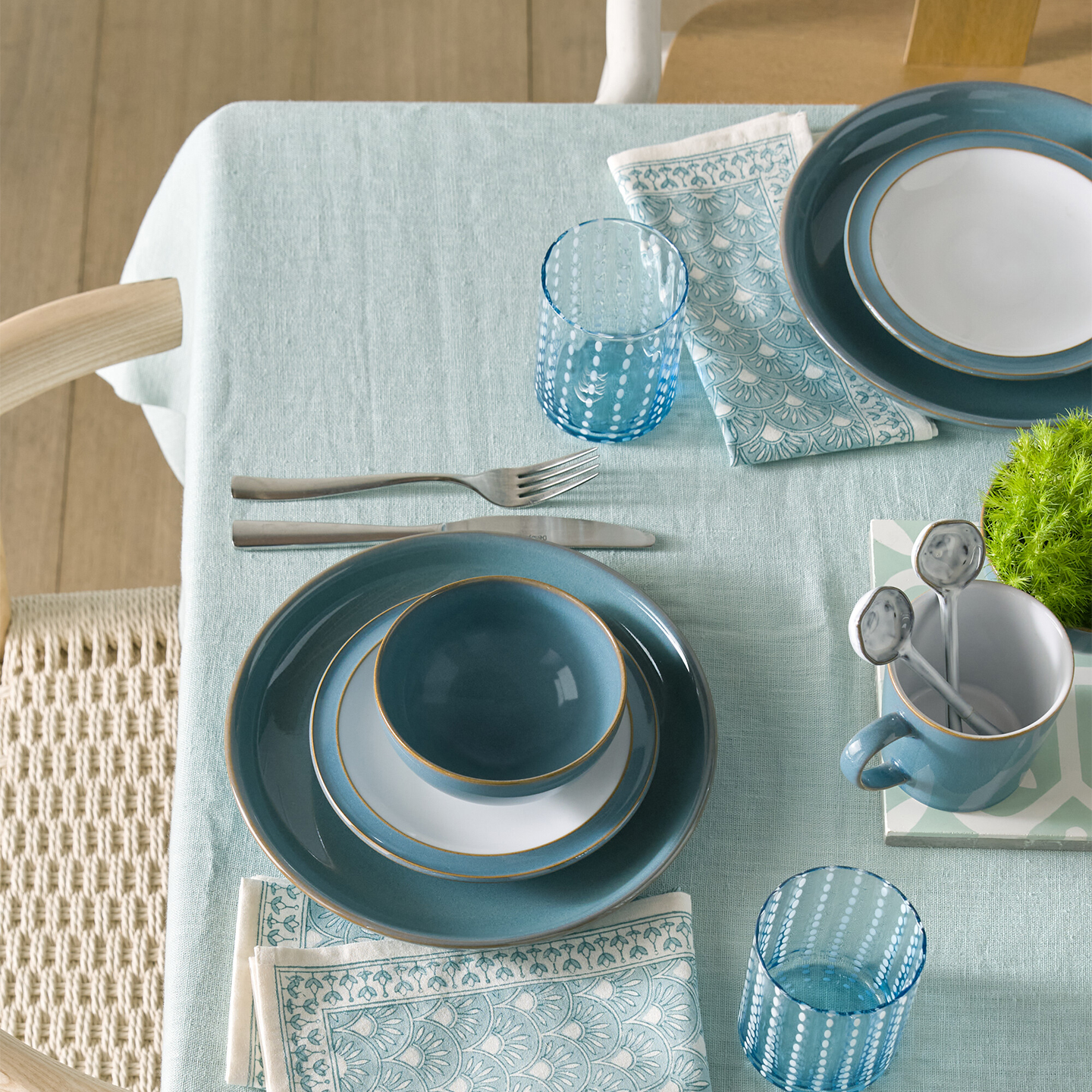 Azure Coupe Rice Bowls - Set Of 4