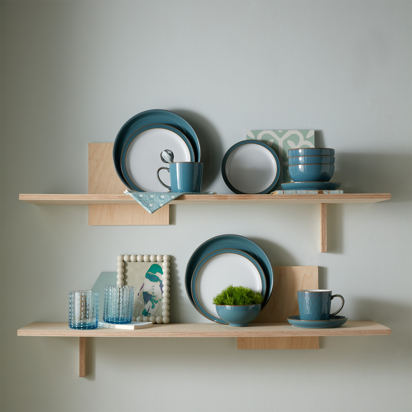 Azure Rimmed 12 Piece Dinner Set