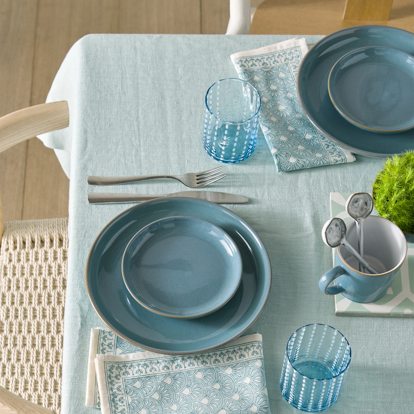 Azure Coupe 12 Piece Dinner Set