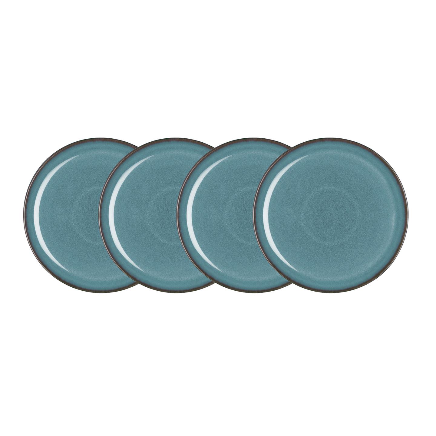 Azure Coupe Set Of 4 Medium Plates