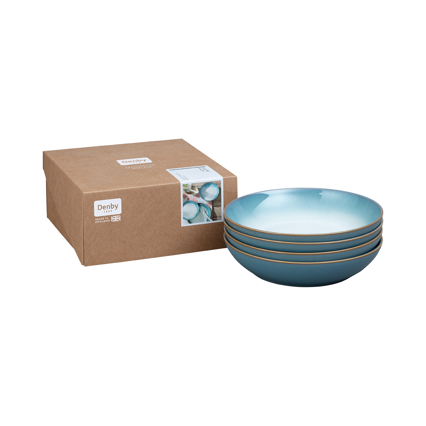 Azure Haze Pasta Bowls - Set Of 4 -
