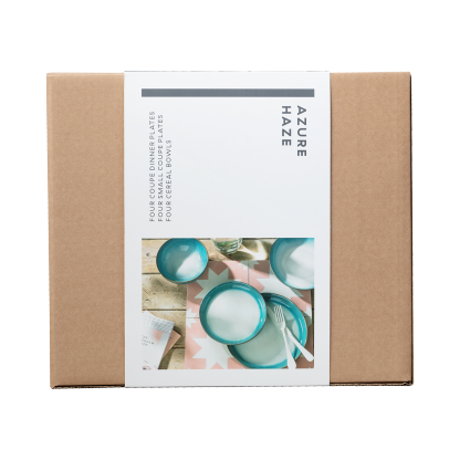 Azure Haze 12 Piece Coupe Dinner Set