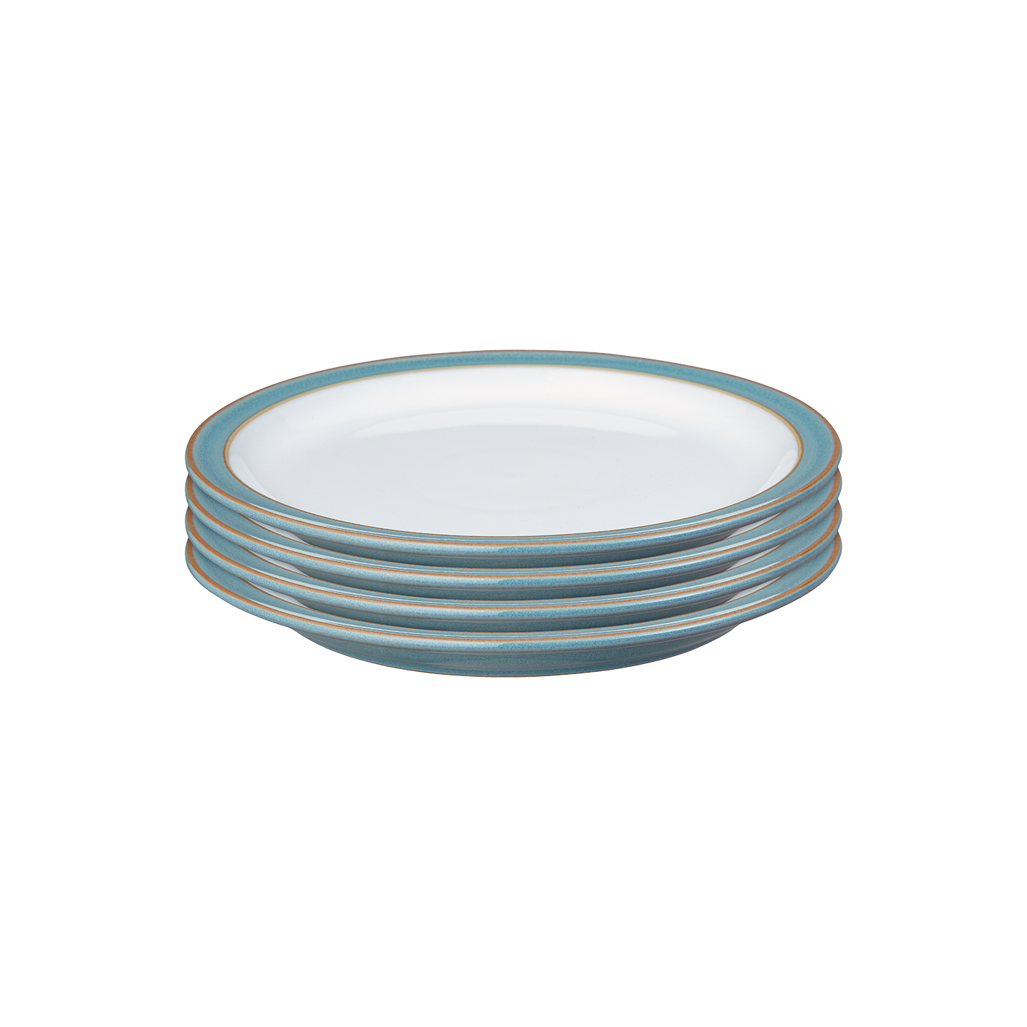 Azure Rimmed Medium Plates - Set Of 4 -