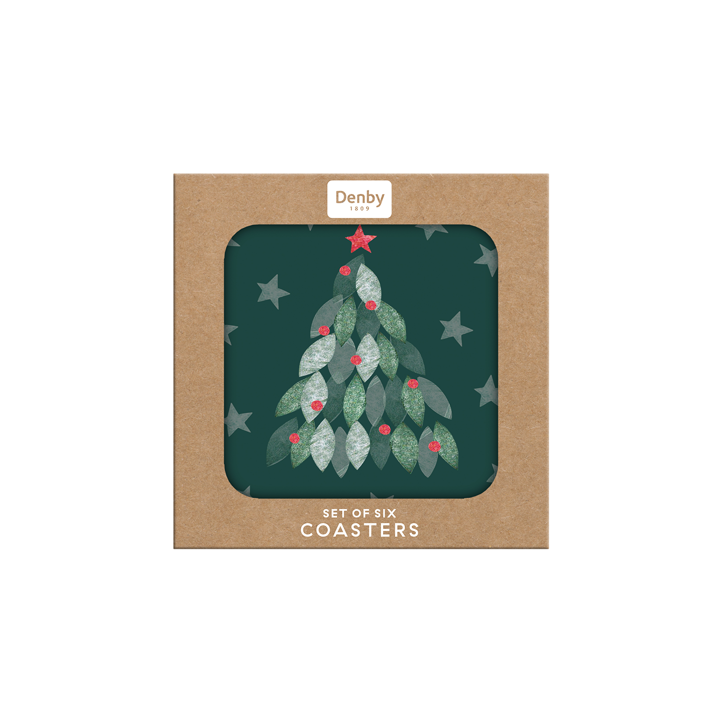 Denby Evergreen Set Of 6 Coasters