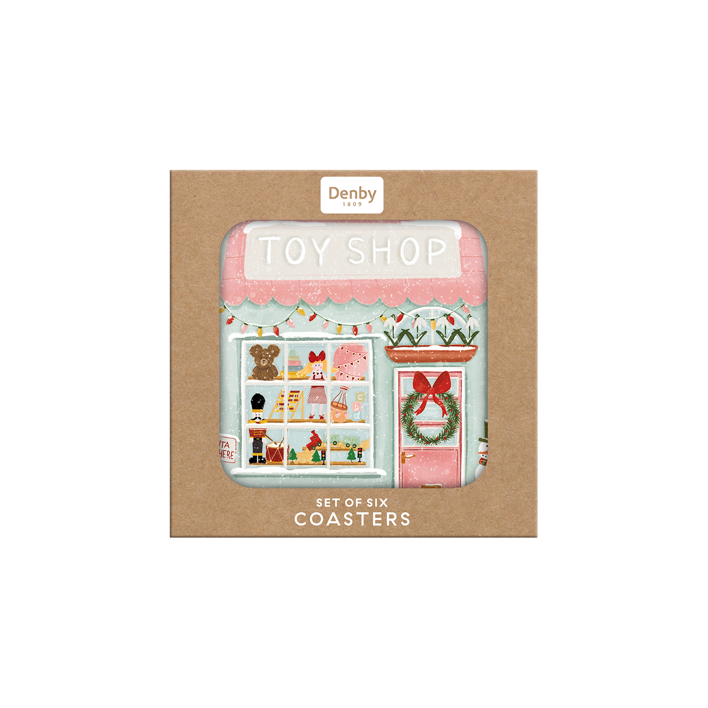 Christmas Village Coasters - Set Of 6