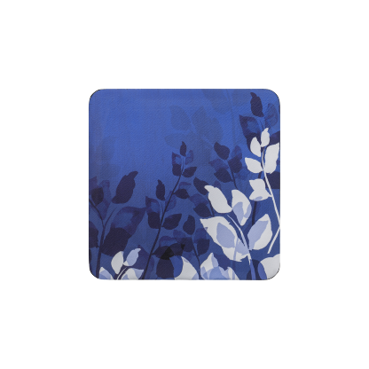 Colours Blue Foliage Coasters - Set Of 6