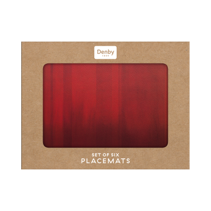 Colours Red Placemats - Set Of 6