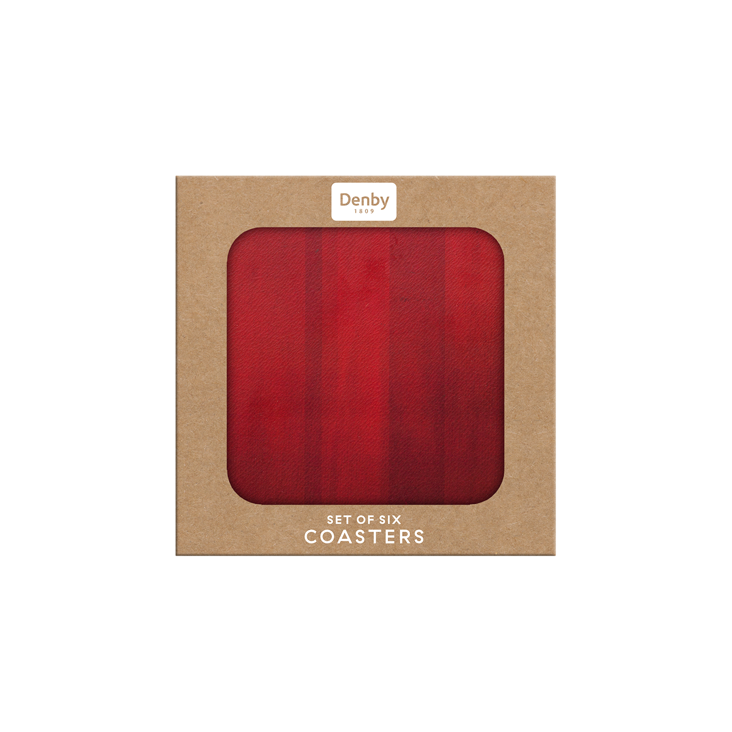 Colours Red Coasters - Set Of 6