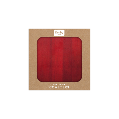 Colours Red Coasters - Set Of 6