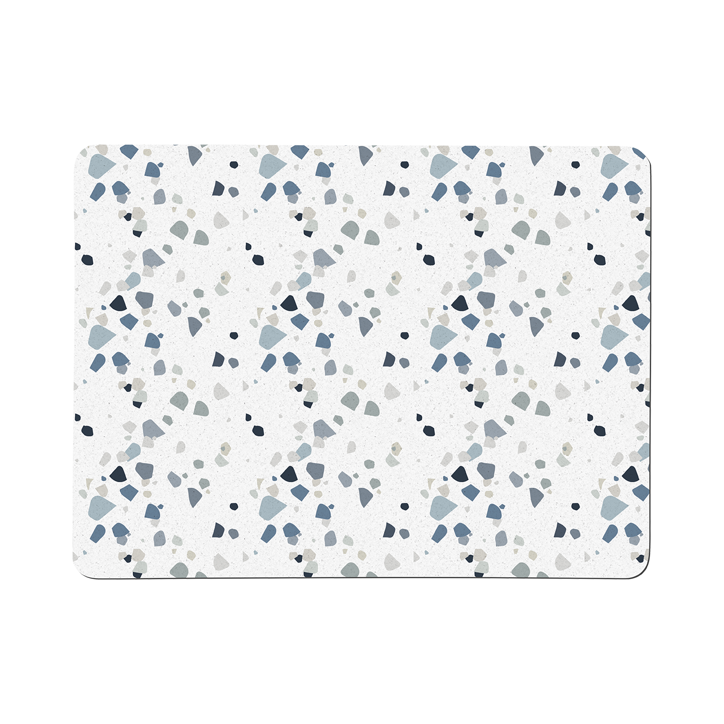 Elements Terrazzo Effect Blues Placemats - Set Of 6