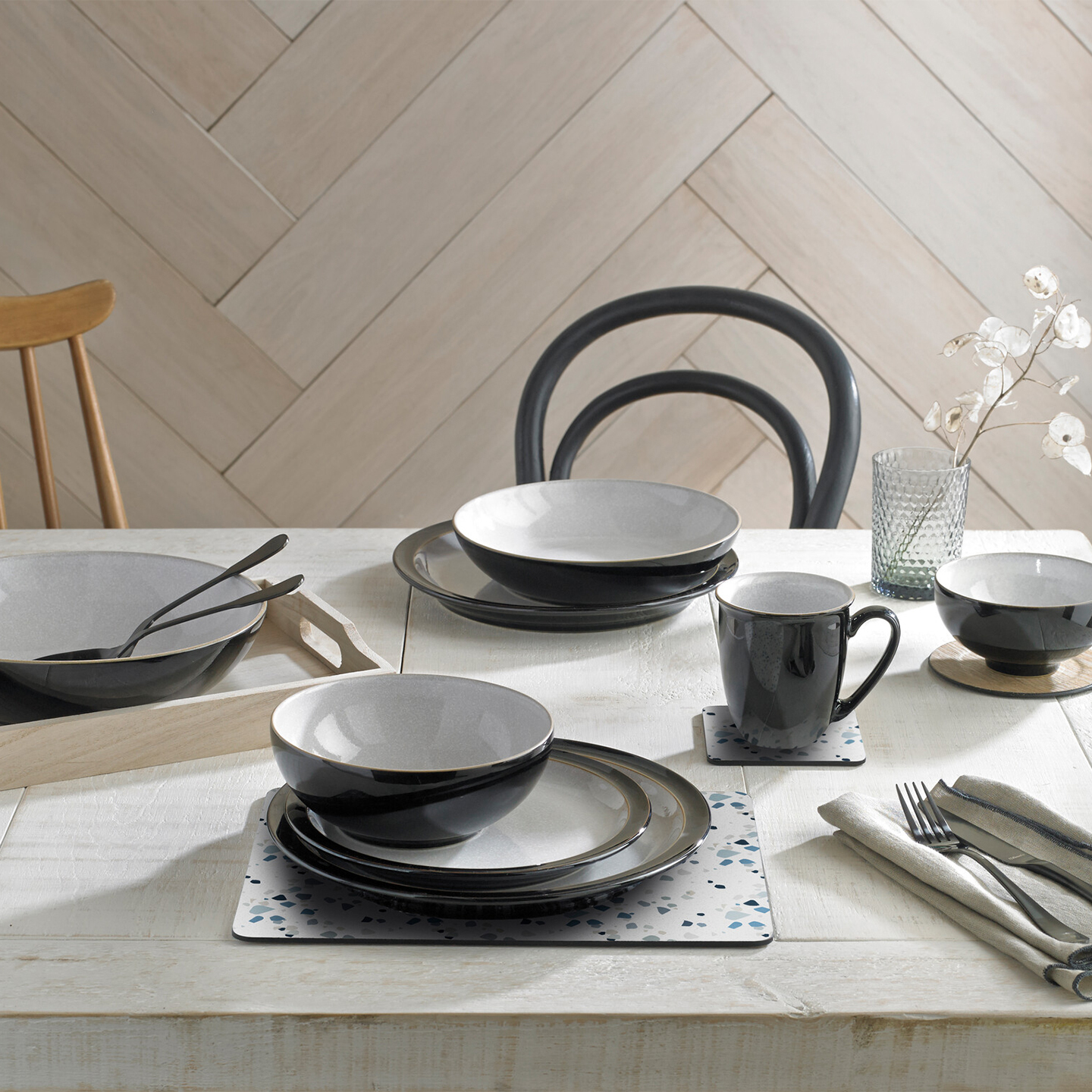 Elements Black Cereal Bowls - Set Of 4