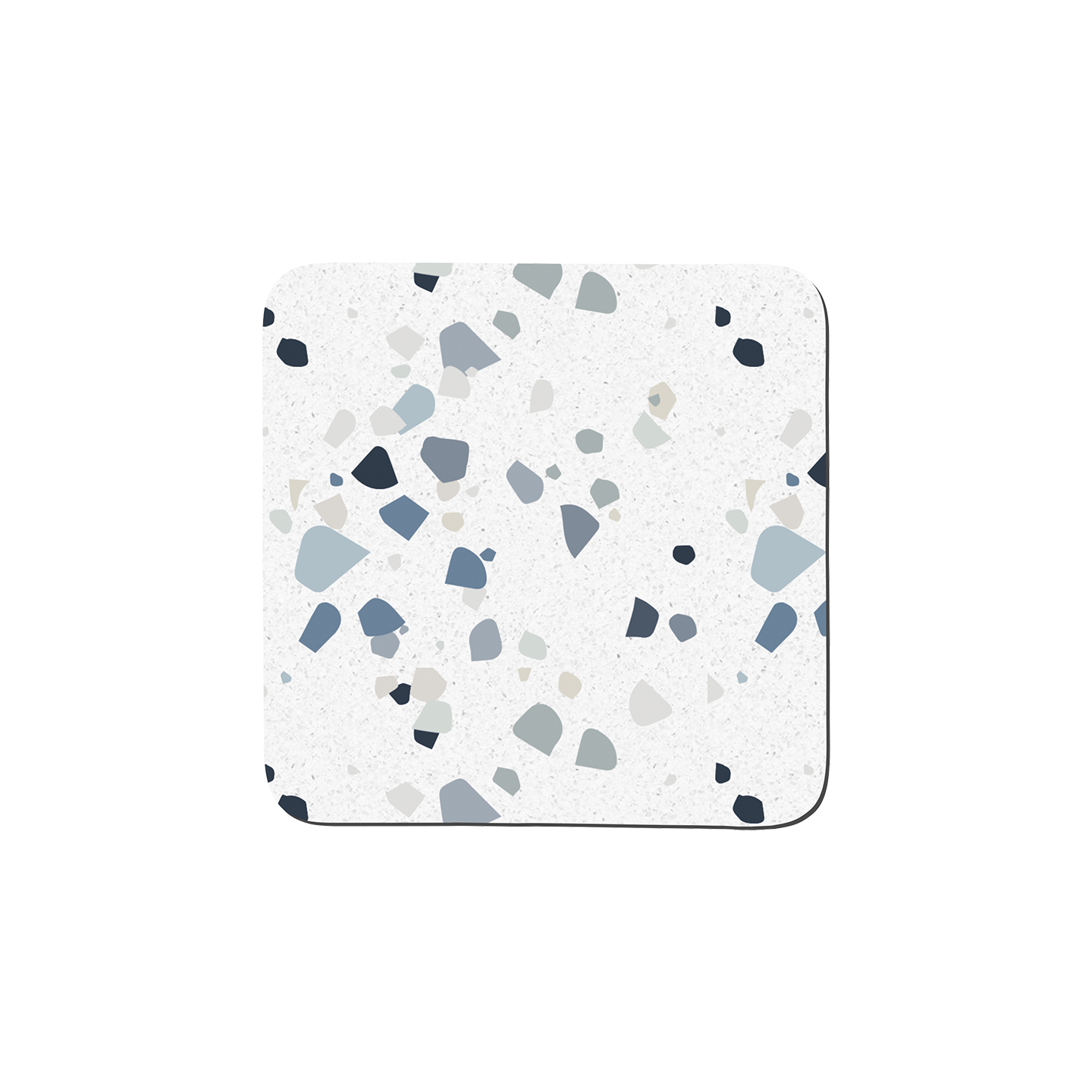 Elements Terrazzo Effect Blues Coasters - Set Of 6