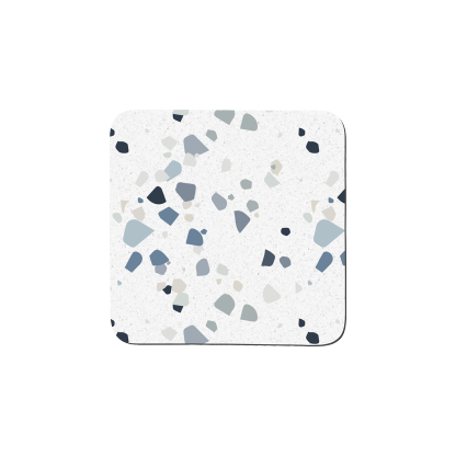 Elements Terrazzo Effect Blues Coasters - Set Of 6
