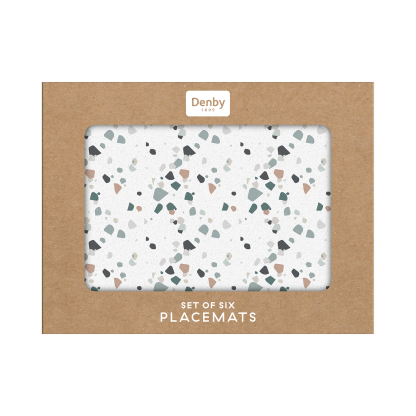 Elements Terrazzo Effect Neutrals Placemats - Set Of 6