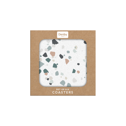 Elements Terrazzo Effect Neutrals Coasters - Set Of 6