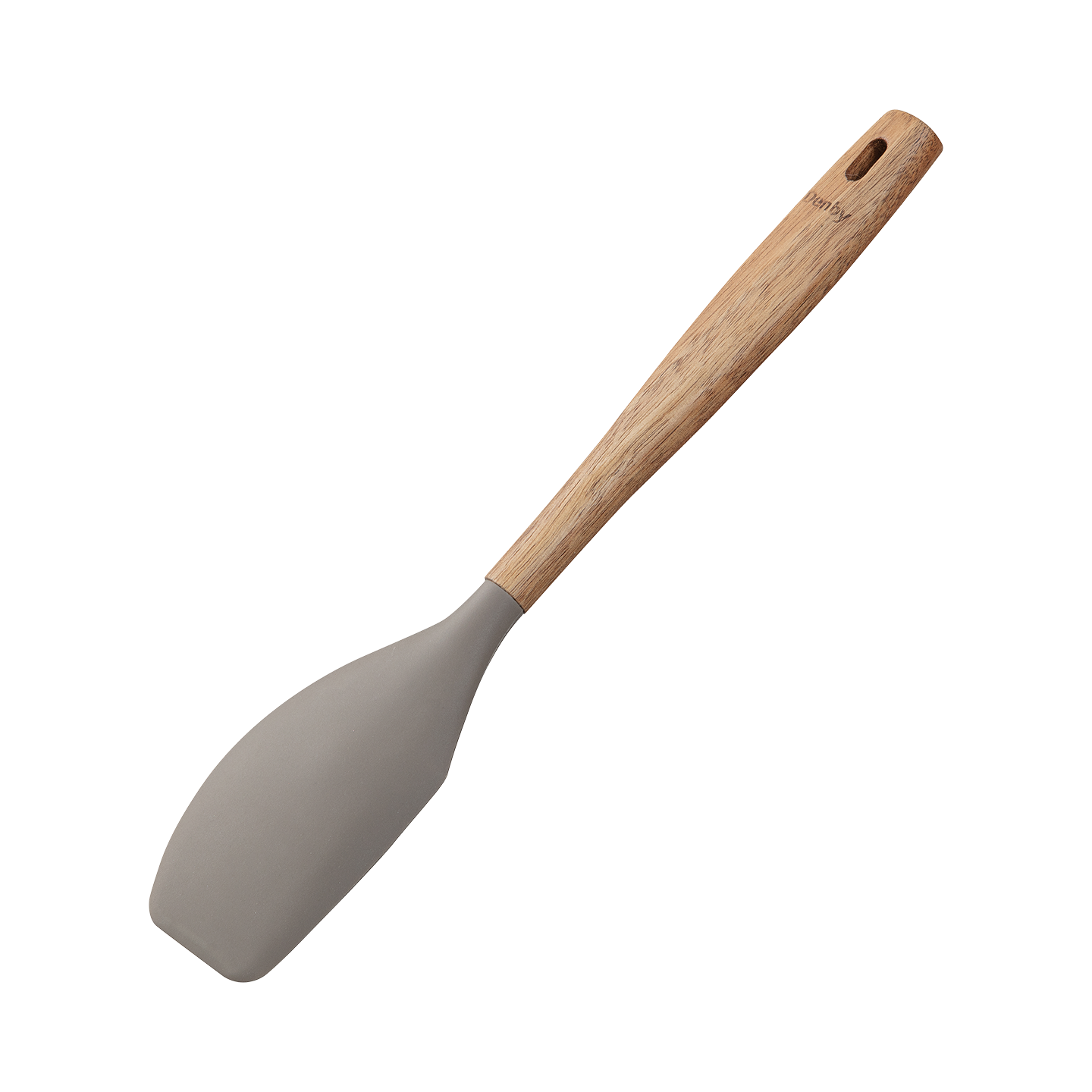 Acacia & Silicone Spatula Grey -