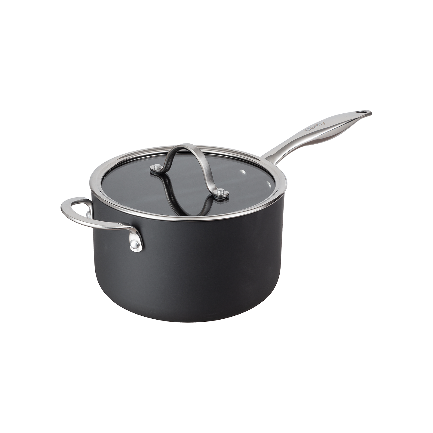 Hard Anodised 20cm Saucepan Induction Base (with lid) -