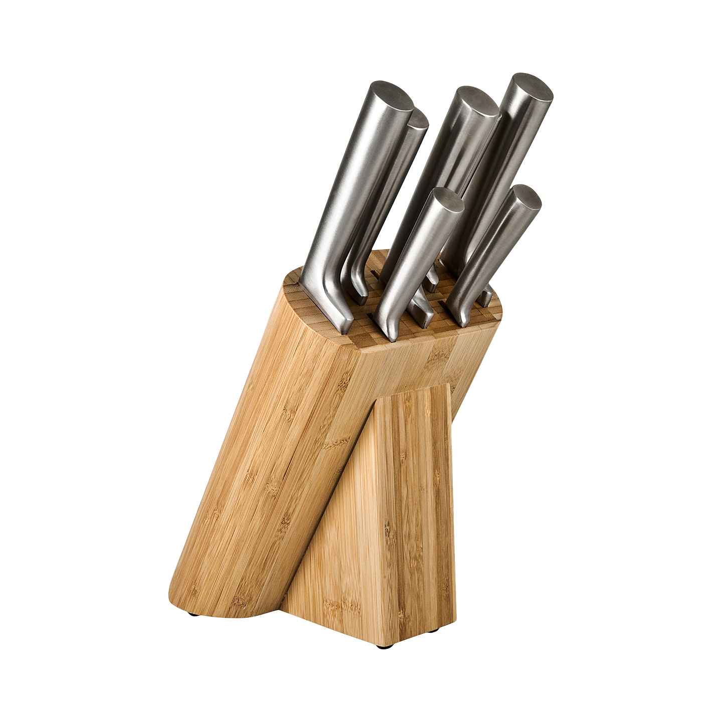 7 Piece Bamboo Knife Block Set