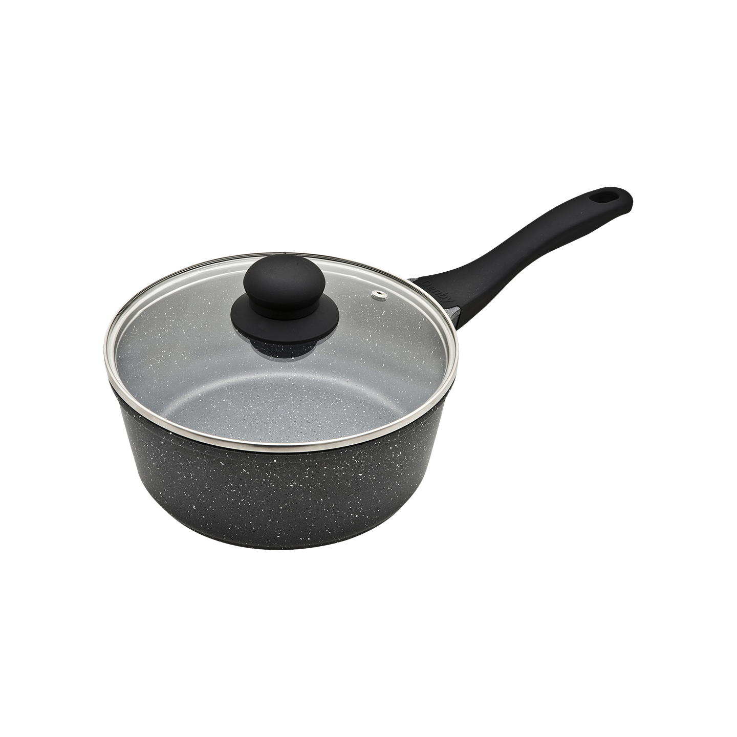 Granite Finish Cast Aluminium 20Cm Saucepan With Lid -