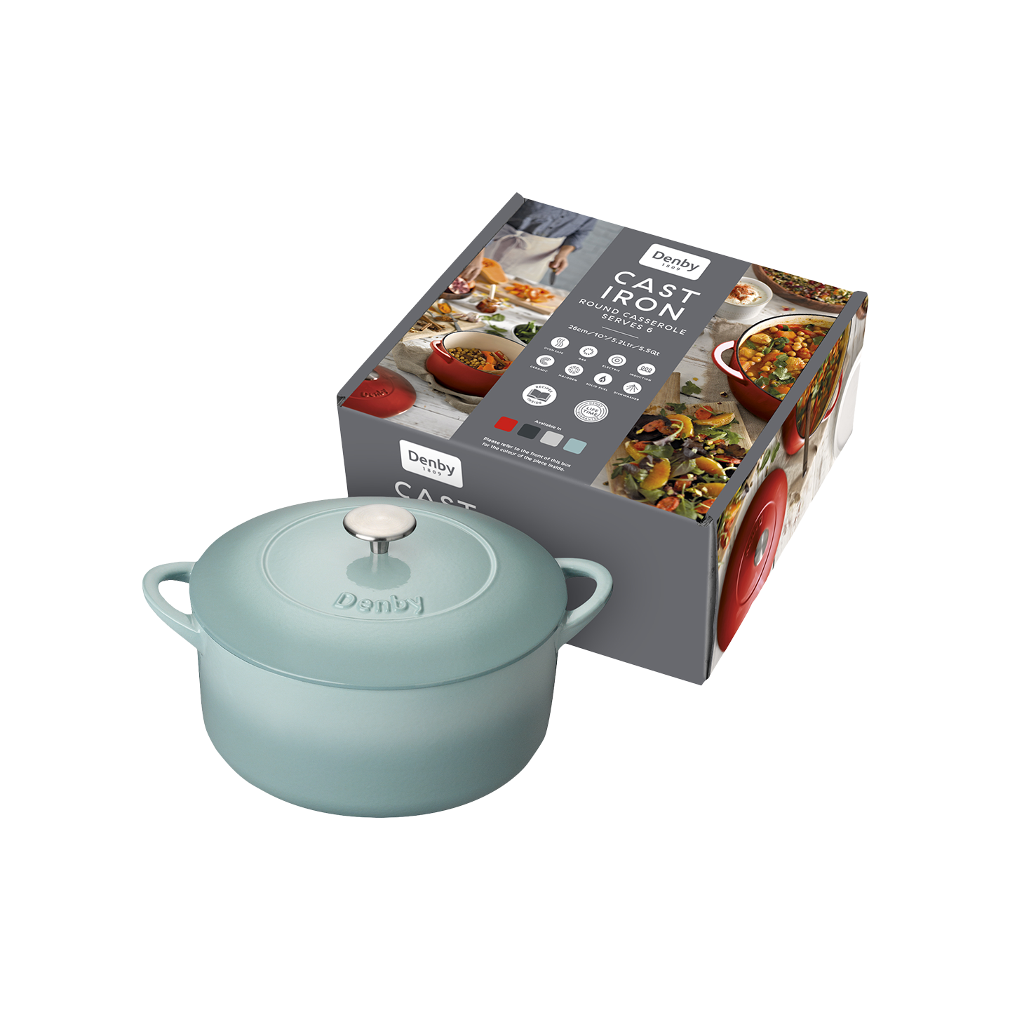 Denby Pavilion Cast Iron 26Cm Round Casserole -