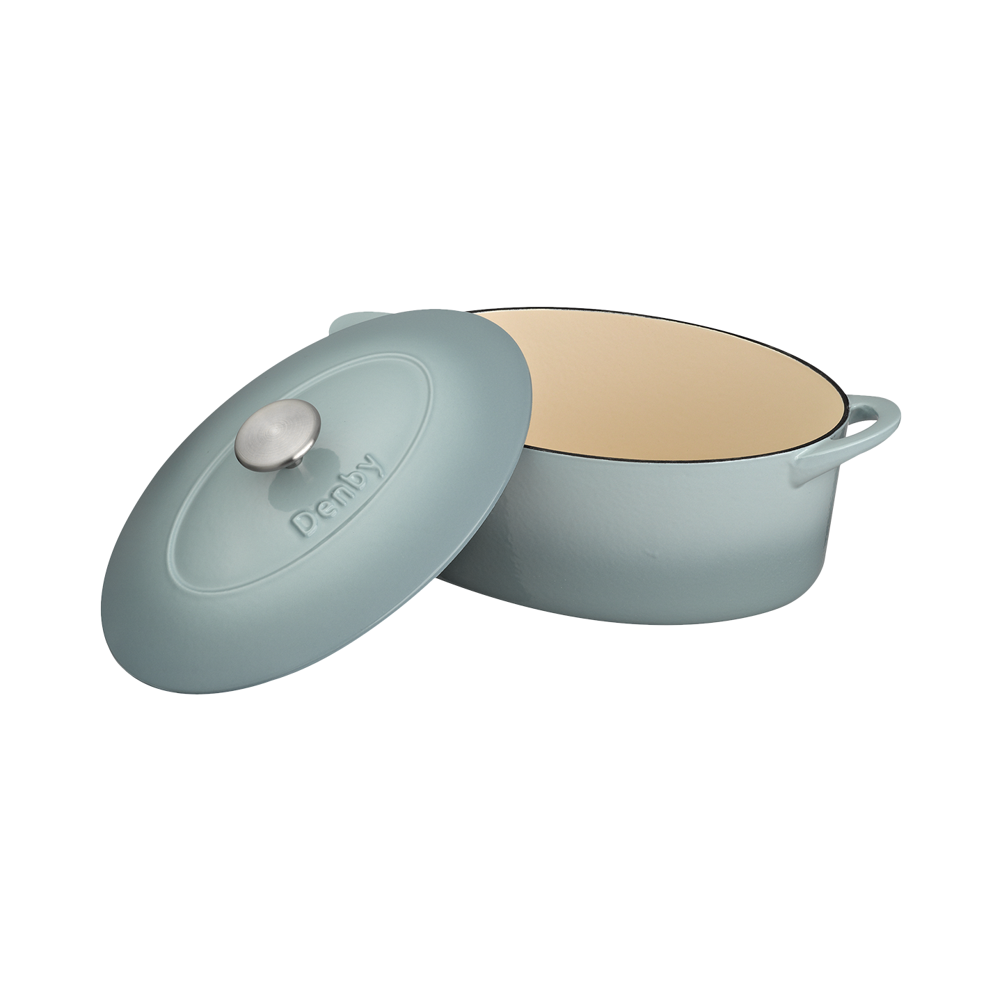 Denby Pavilion Cast Iron 28Cm Oval Casserole - Thumbnail 2