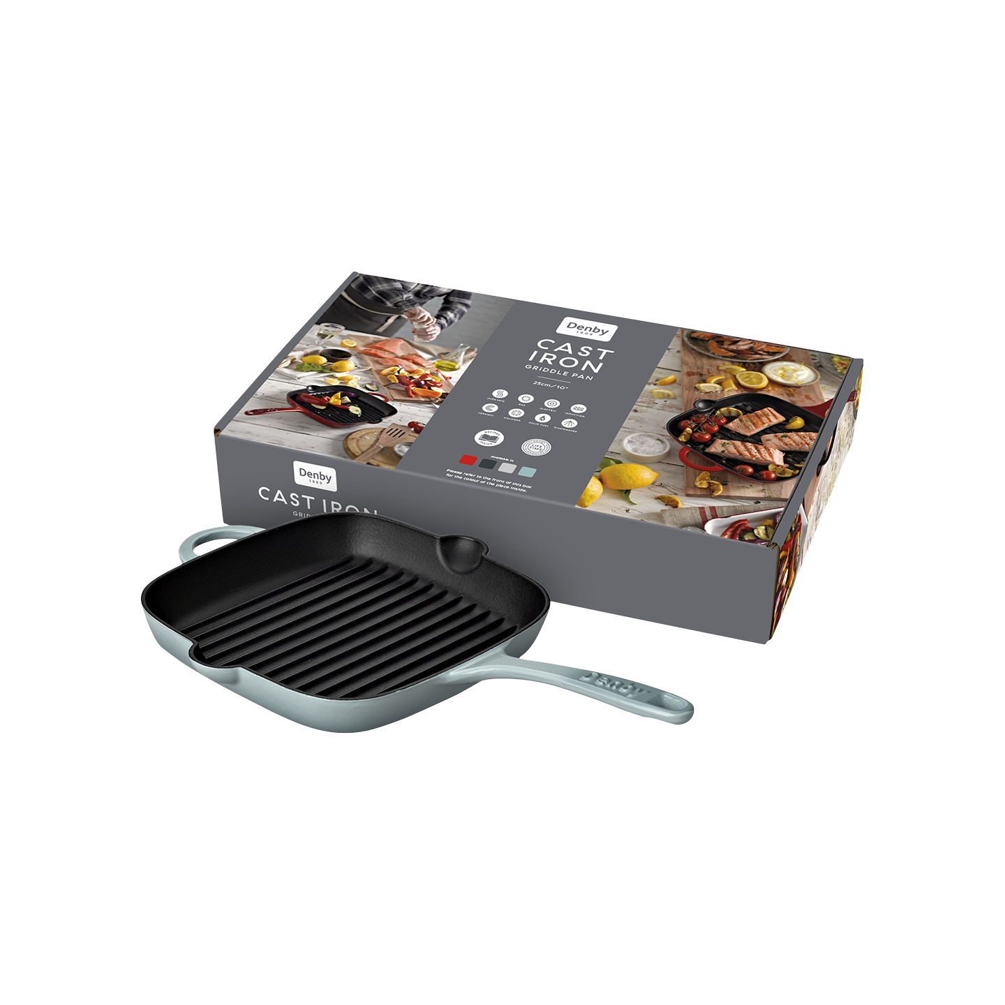 Denby Pavilion Cast Iron 25Cm Griddle Pan -