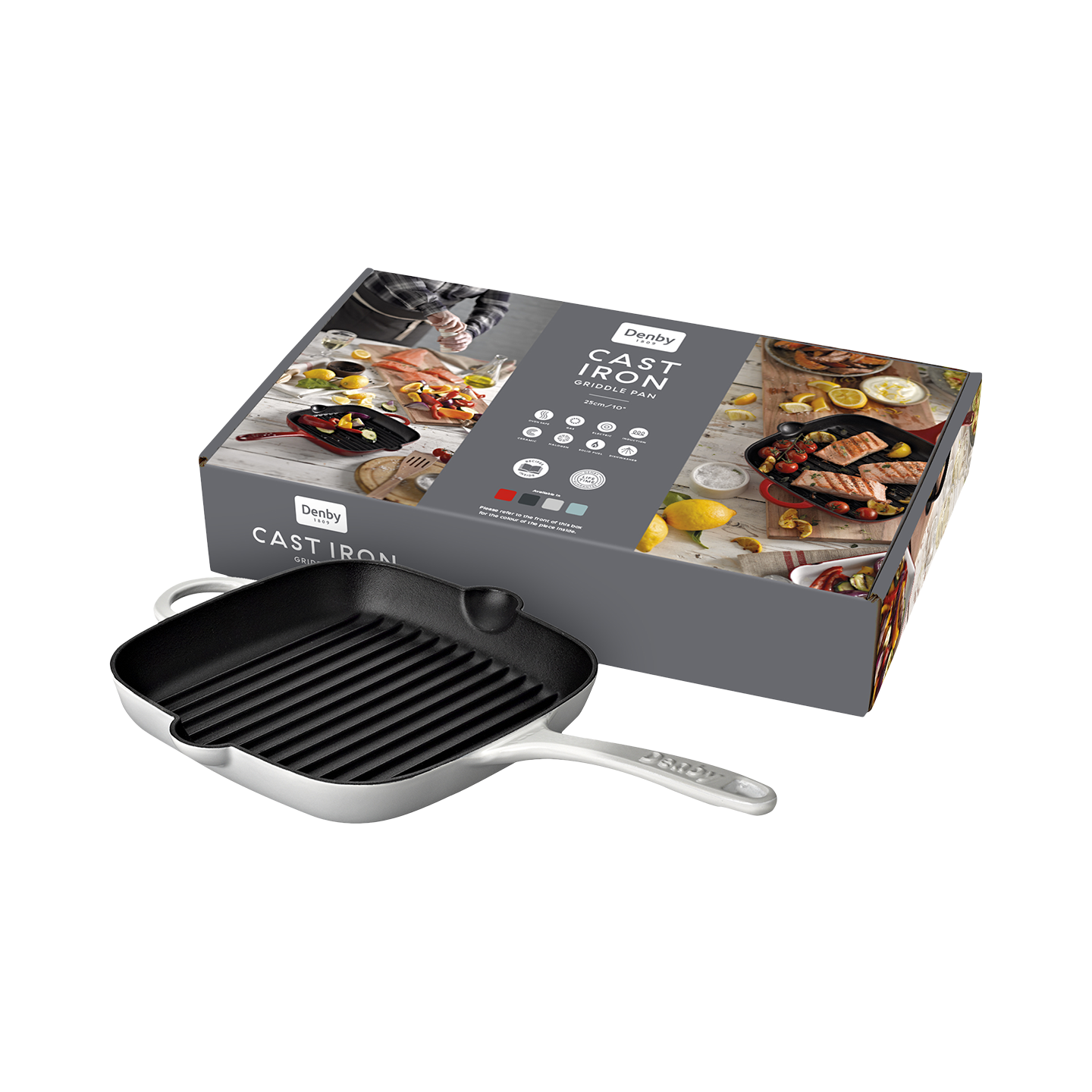 Denby Natural Canvas Cast Iron 25Cm Griddle Pan -