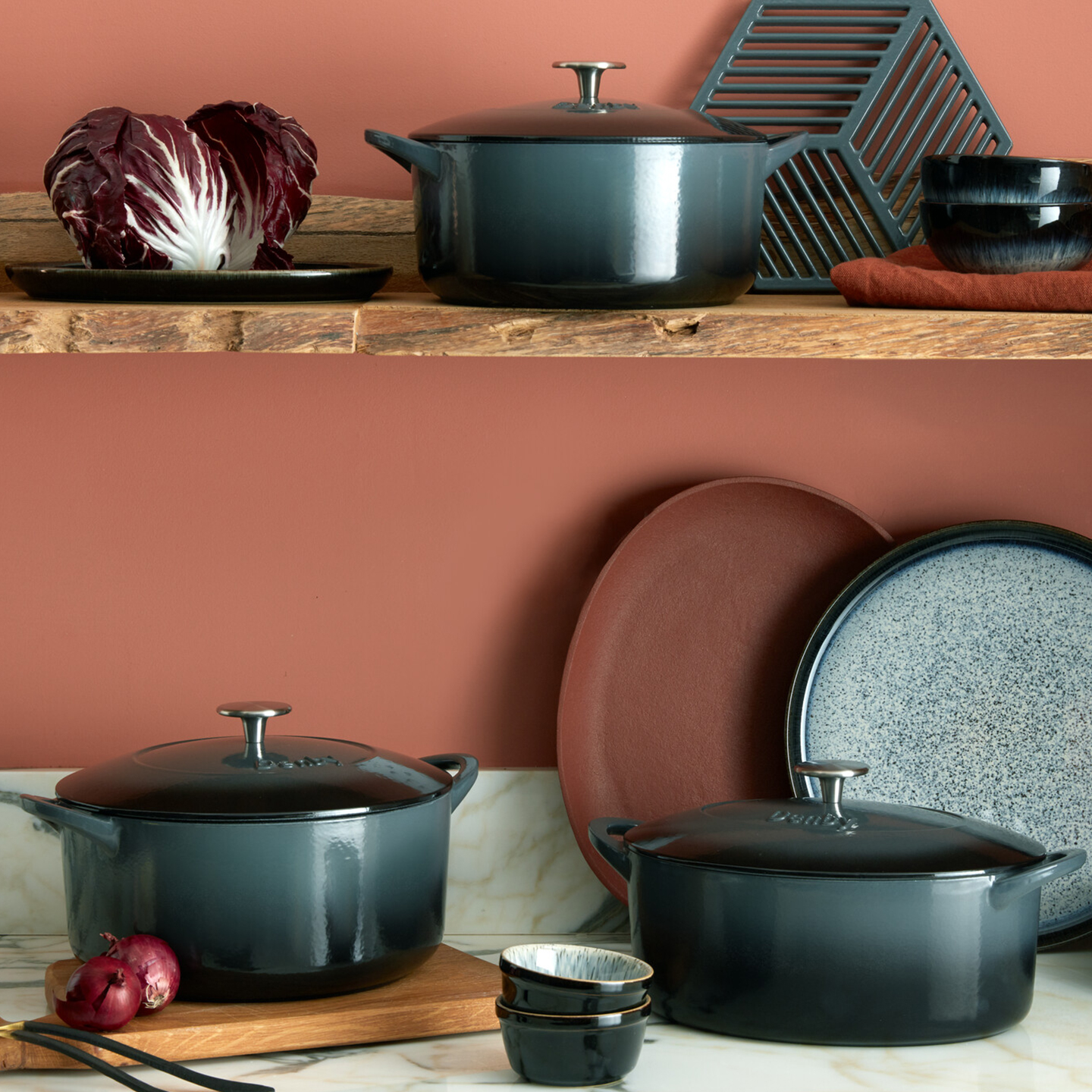 Denby Halo Cast Iron 28Cm Oval Casserole