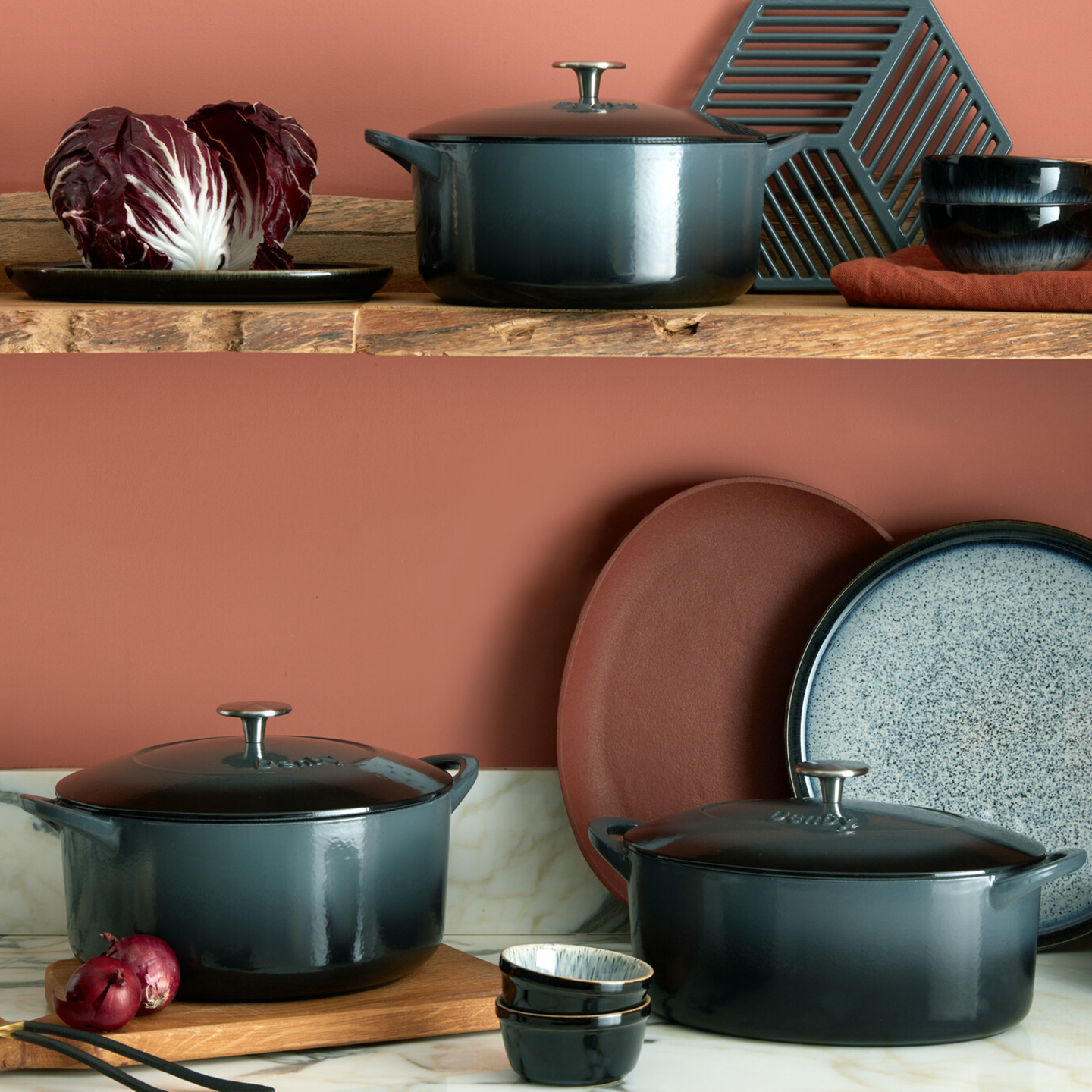 Denby Halo Cast Iron 28Cm Oval Casserole