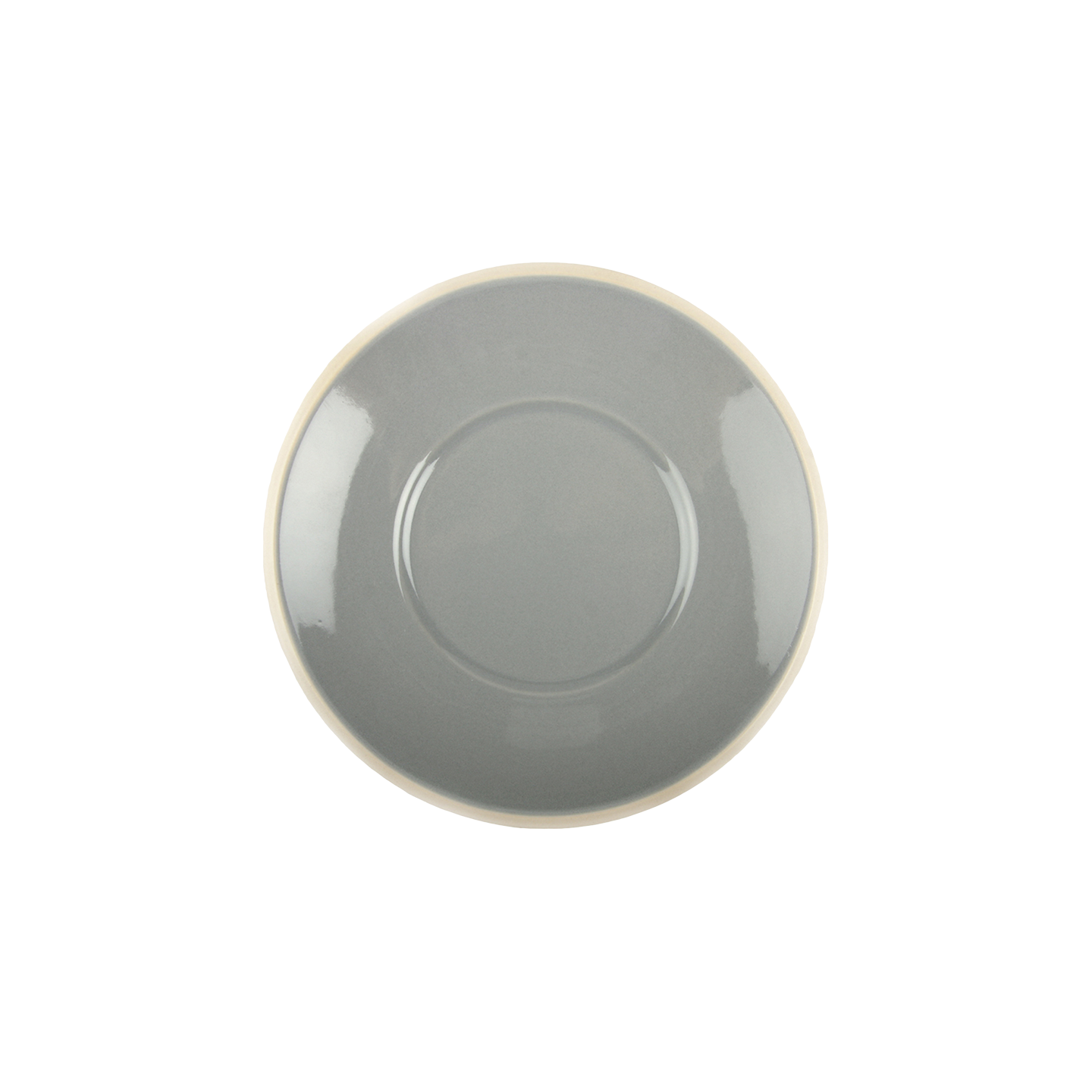 Intro Edge Grey On Black Tea Saucer -