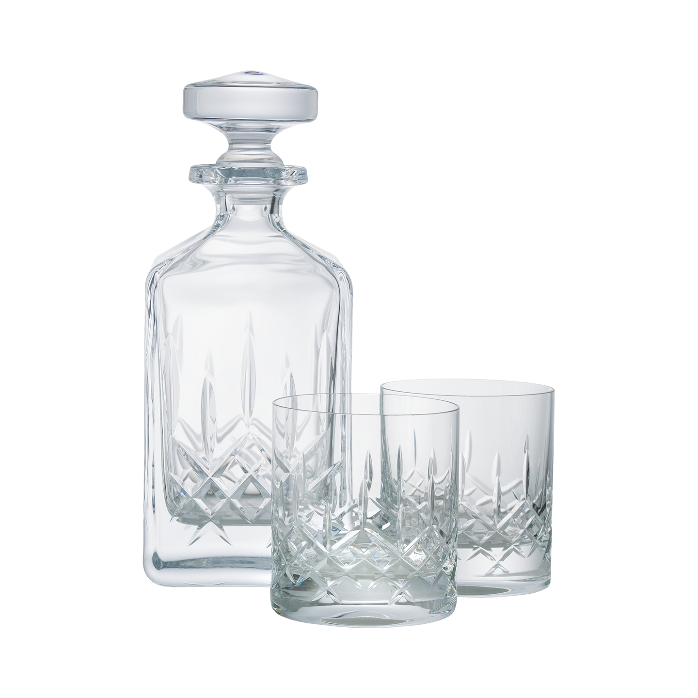 Denby Celeste Leadless Crystal Whiskey Decanter Set
