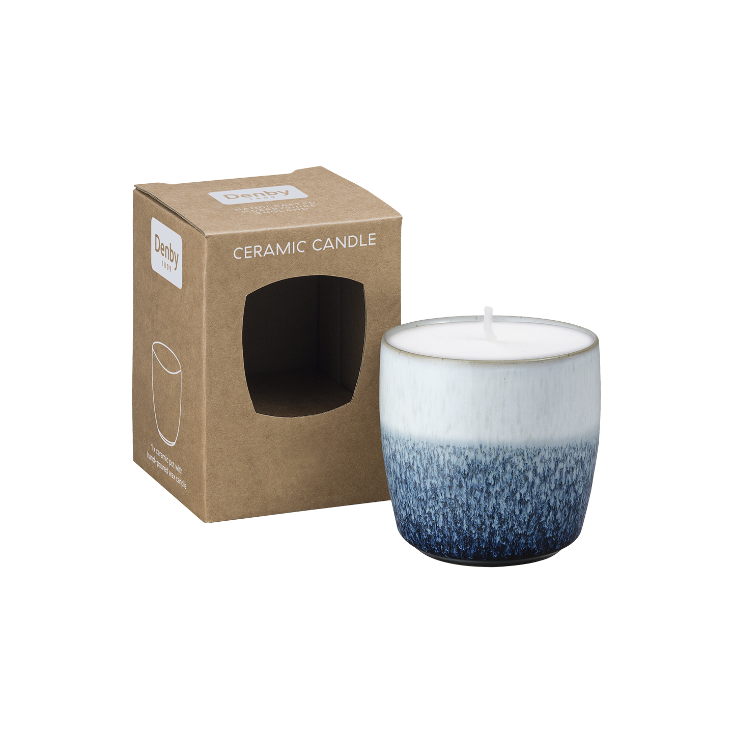 Kiln Blue Ceramic Candle -